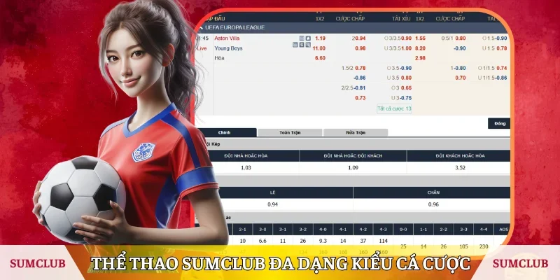 Thể thao Sumclub đa dạng kiểu cá cược