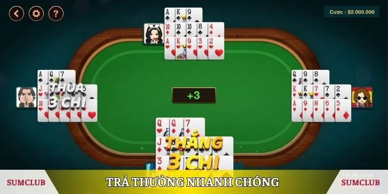 Trả thưởng nhanh chóng